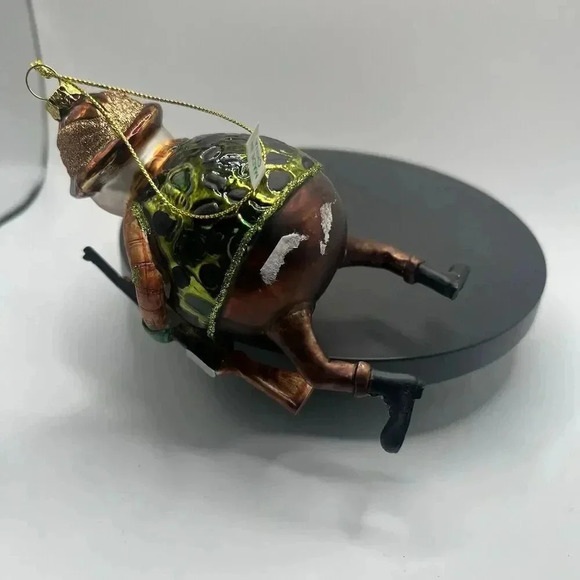 Snowman Hunter Hunting Christmas Ornament w/ Rifle And Duck Blown Glass - Picture 4 of 4